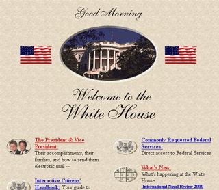 White House, Home Page, 2000.
(http://www.whitehouse.gov)